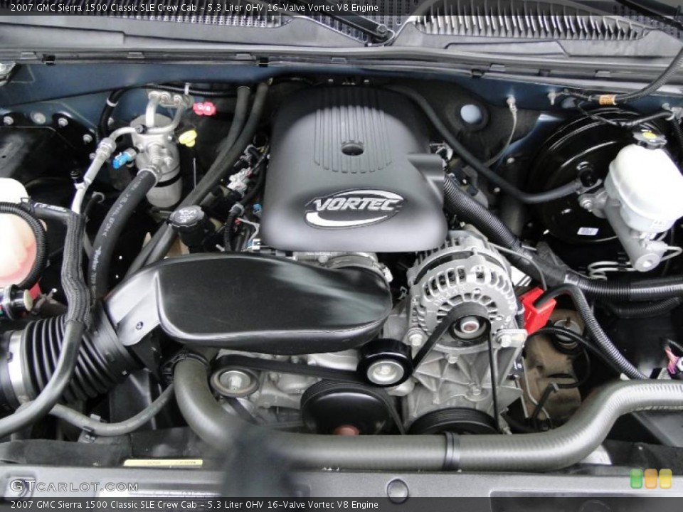 5.3 Liter OHV 16-Valve Vortec V8 2007 GMC Sierra 1500 Engine