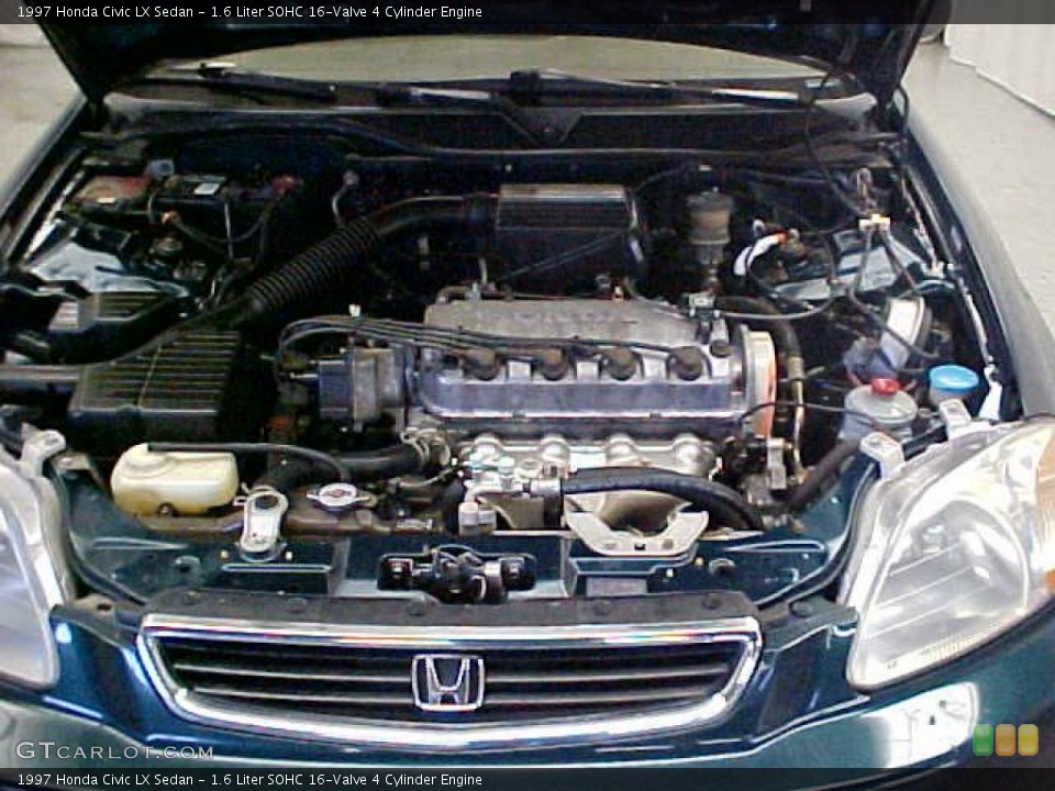 1.6 Liter SOHC 16 Valve 4 Cylinder Engine for the 1997 Honda Civic