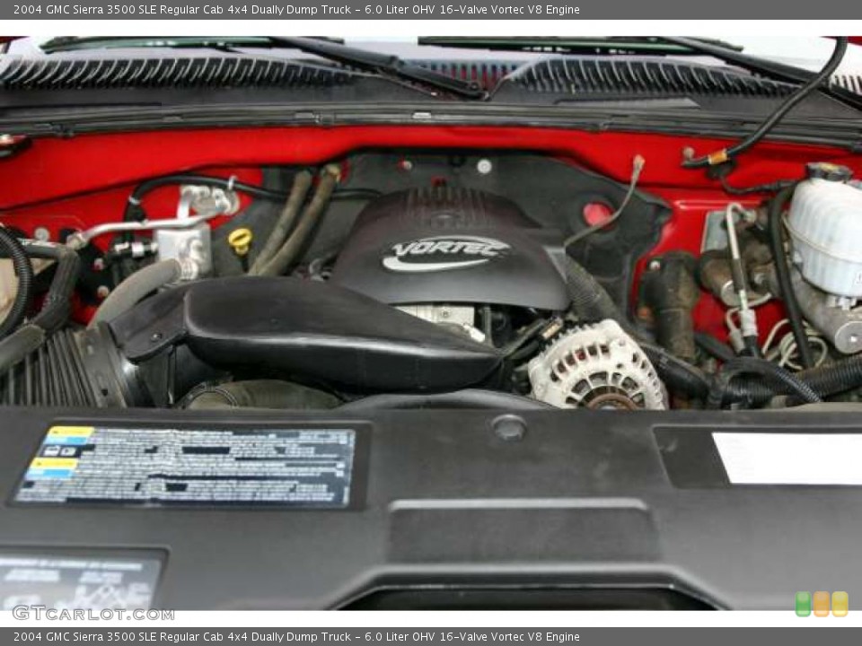 6.0 Liter OHV 16-Valve Vortec V8 2004 GMC Sierra 3500 Engine