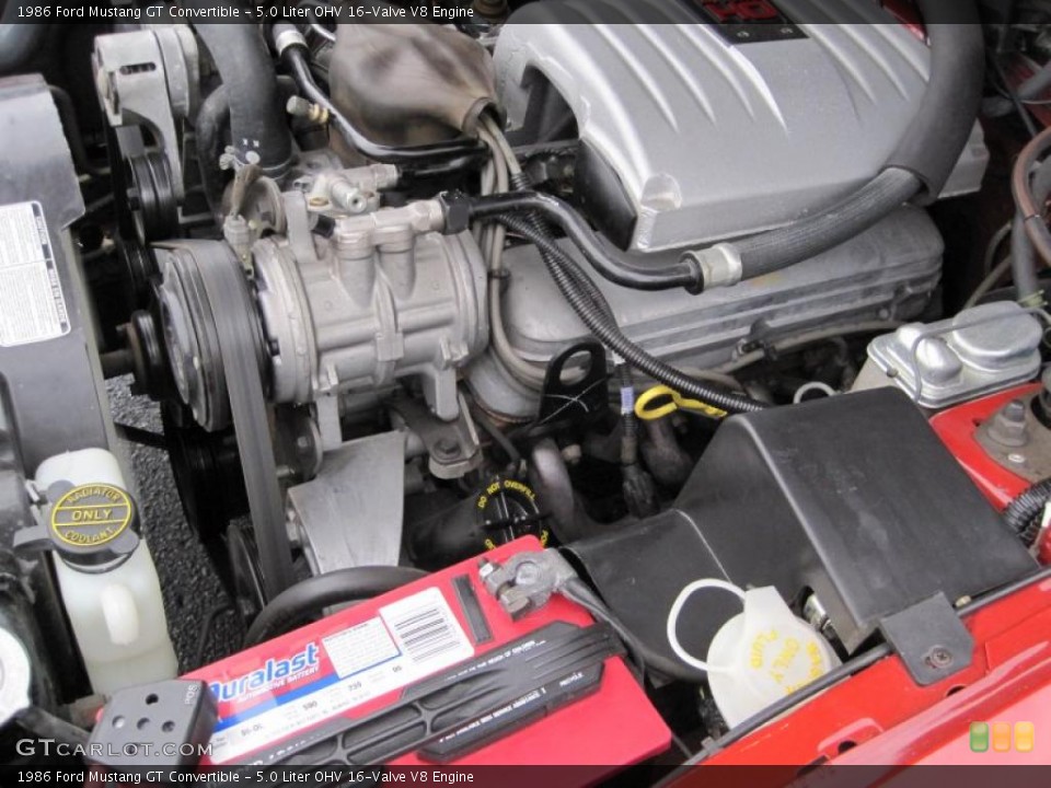 5.0 Liter OHV 16-Valve V8 Engine for the 1986 Ford Mustang #41872738
