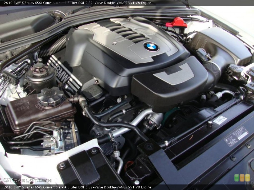 4.8 Liter DOHC 32-Valve Double-VANOS VVT V8 Engine for the 2010 BMW 6 Series #41954468
