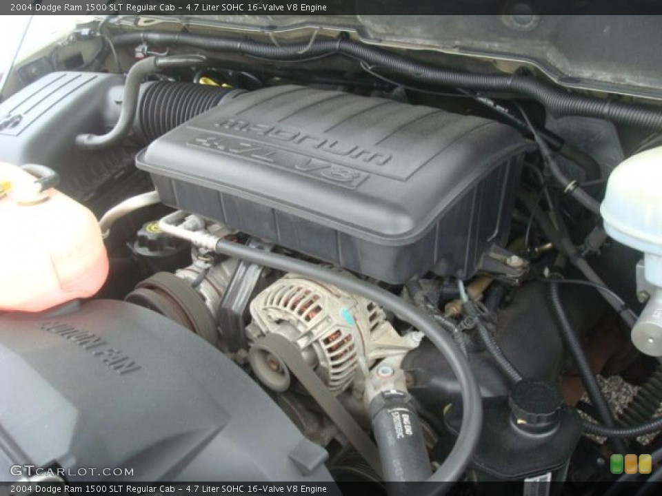 4.7 Liter SOHC 16-Valve V8 2004 Dodge Ram 1500 Engine