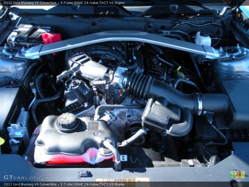 3.7 Liter DOHC 24-Valve TiVCT V6 Engine for the 2011 Ford Mustang #42110921