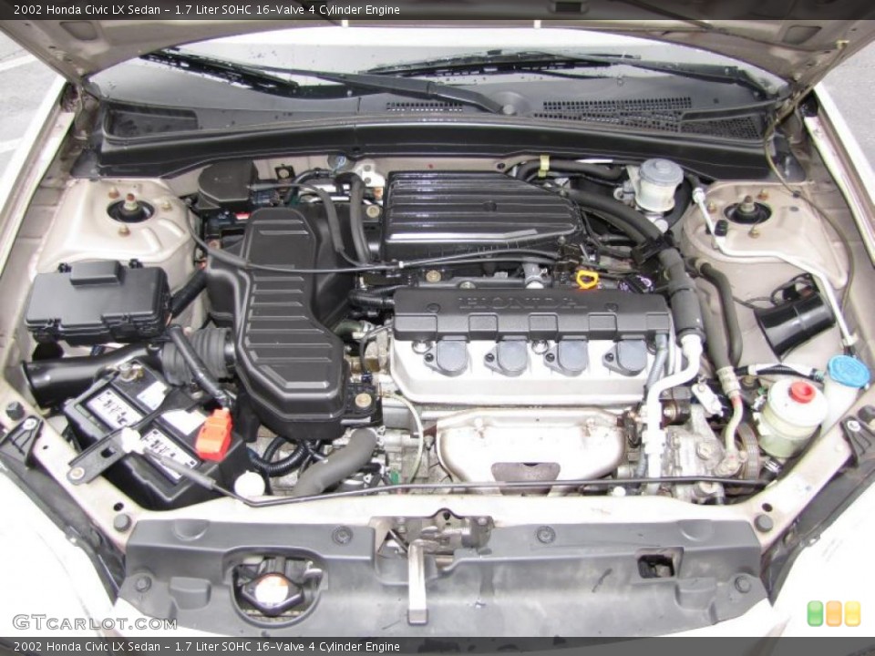 1.7 Liter SOHC 16-Valve 4 Cylinder Engine for the 2002 Honda Civic #42136487