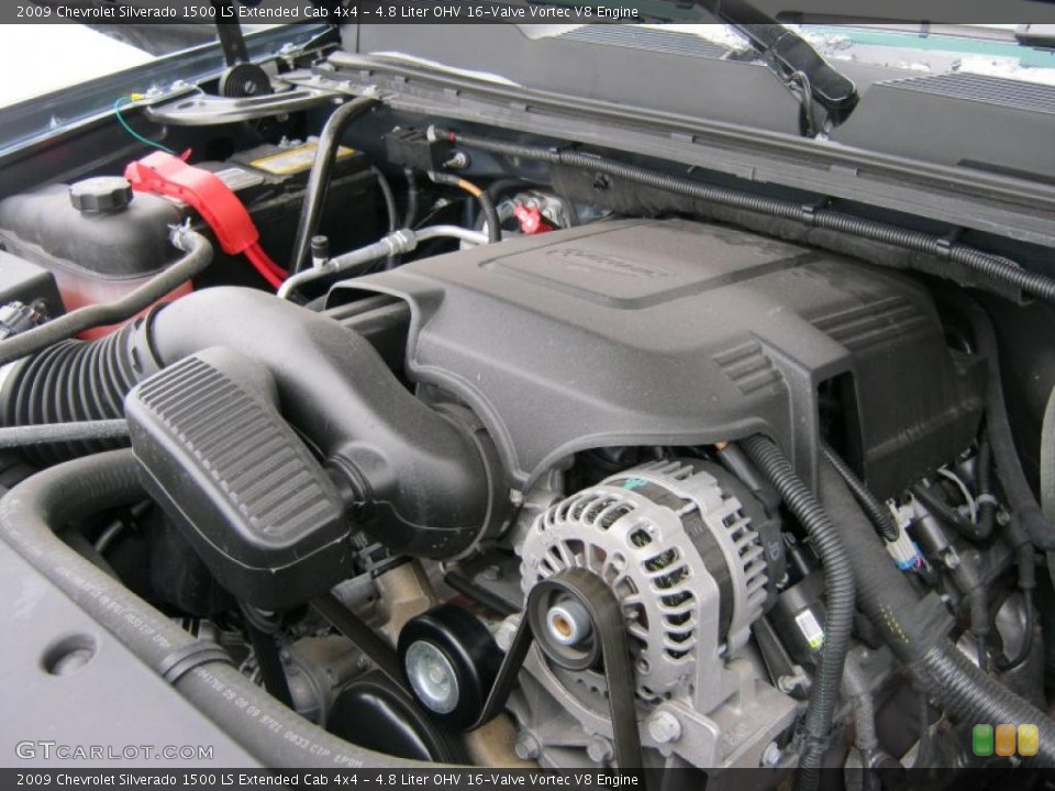 4.8 Liter OHV 16-Valve Vortec V8 Engine for the 2009 Chevrolet Silverado 1500 #42173920