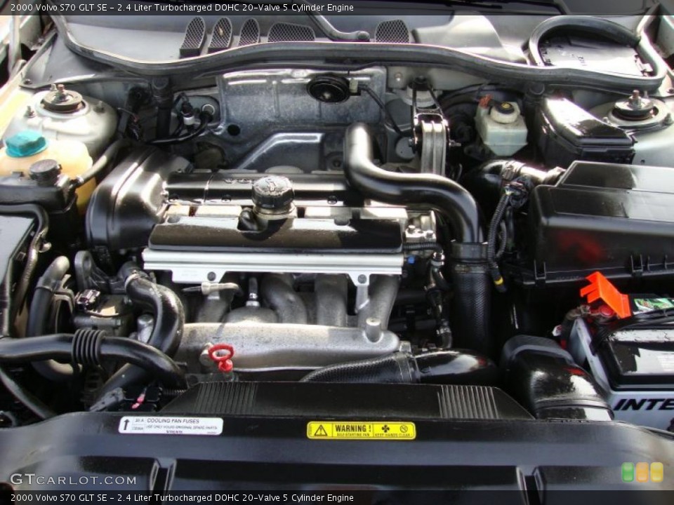 2.4 Liter Turbocharged DOHC 20-Valve 5 Cylinder 2000 Volvo S70 Engine