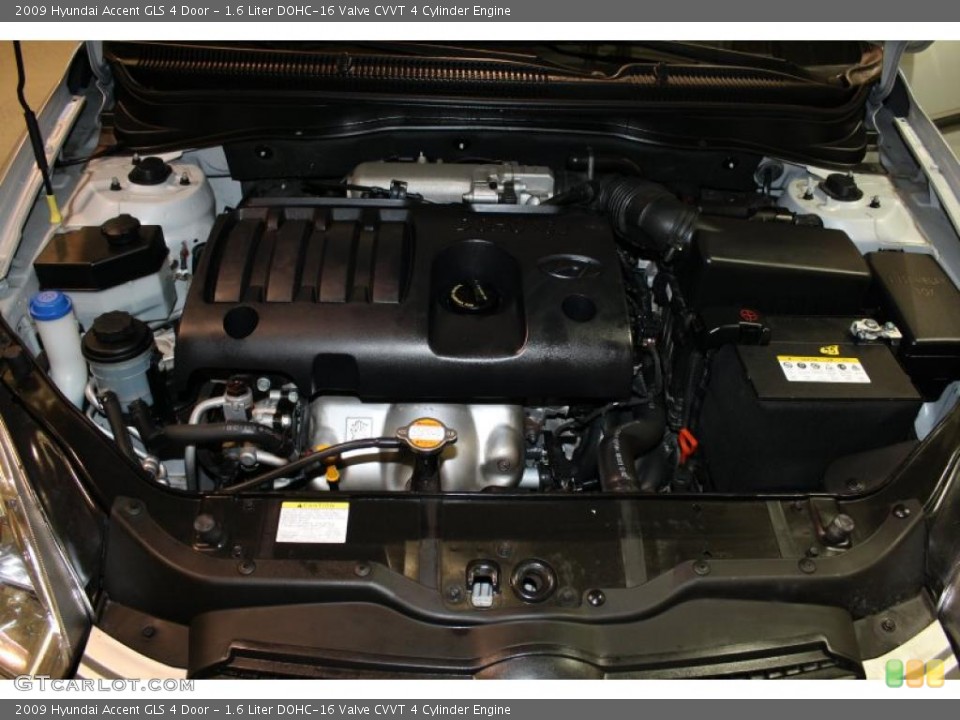 1.6 Liter DOHC-16 Valve CVVT 4 Cylinder Engine for the 2009 Hyundai Accent #42228192