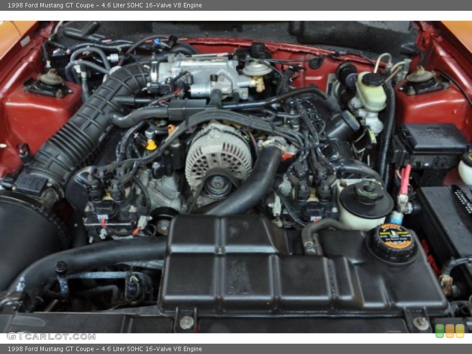 4.6 Liter SOHC 16-Valve V8 Engine for the 1998 Ford Mustang #42230192