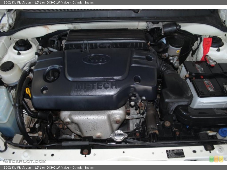 1.5 Liter DOHC 16-Valve 4 Cylinder Engine for the 2002 Kia Rio #42262162