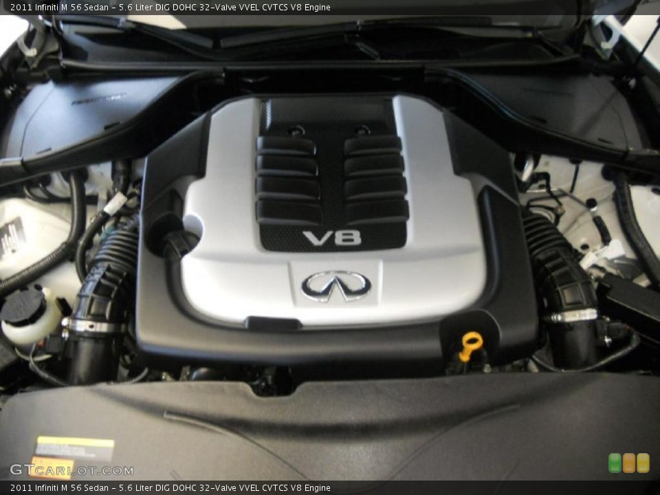 5.6 Liter DIG DOHC 32-Valve VVEL CVTCS V8 2011 Infiniti M Engine