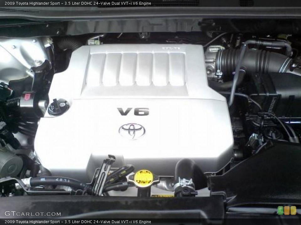 3.5 Liter DOHC 24-Valve Dual VVT-i V6 Engine for the 2009 Toyota Highlander #42303356