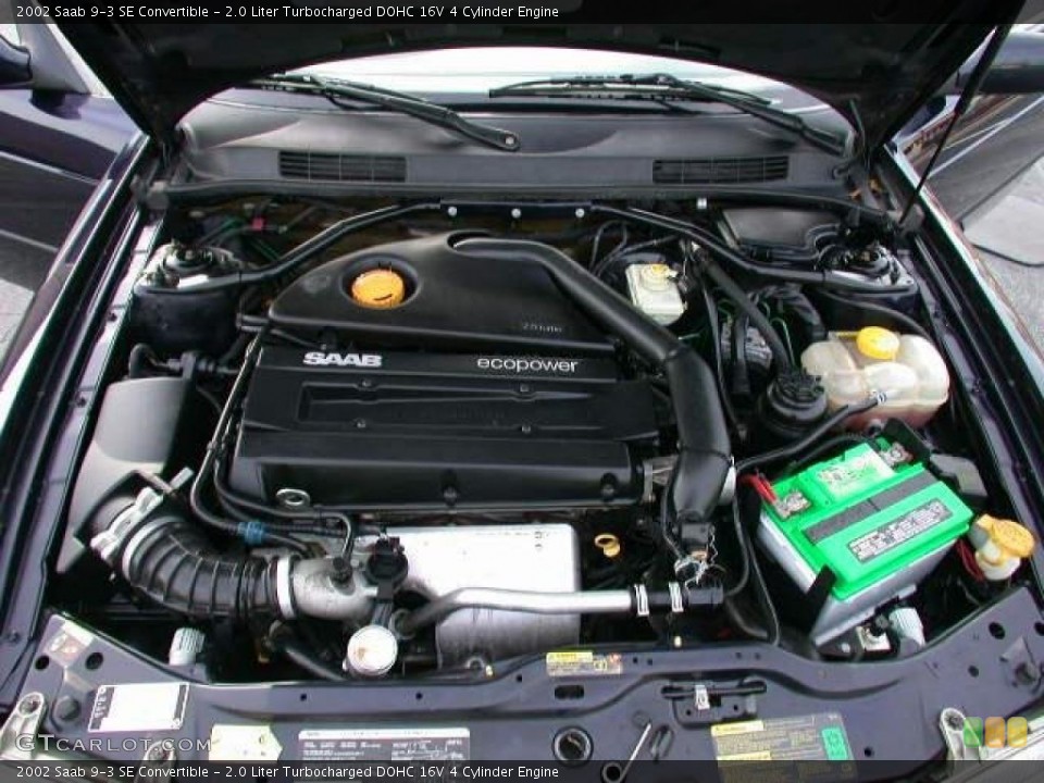 2.0 Liter Turbocharged DOHC 16V 4 Cylinder Engine for the 2002 Saab 9-3 #42308816