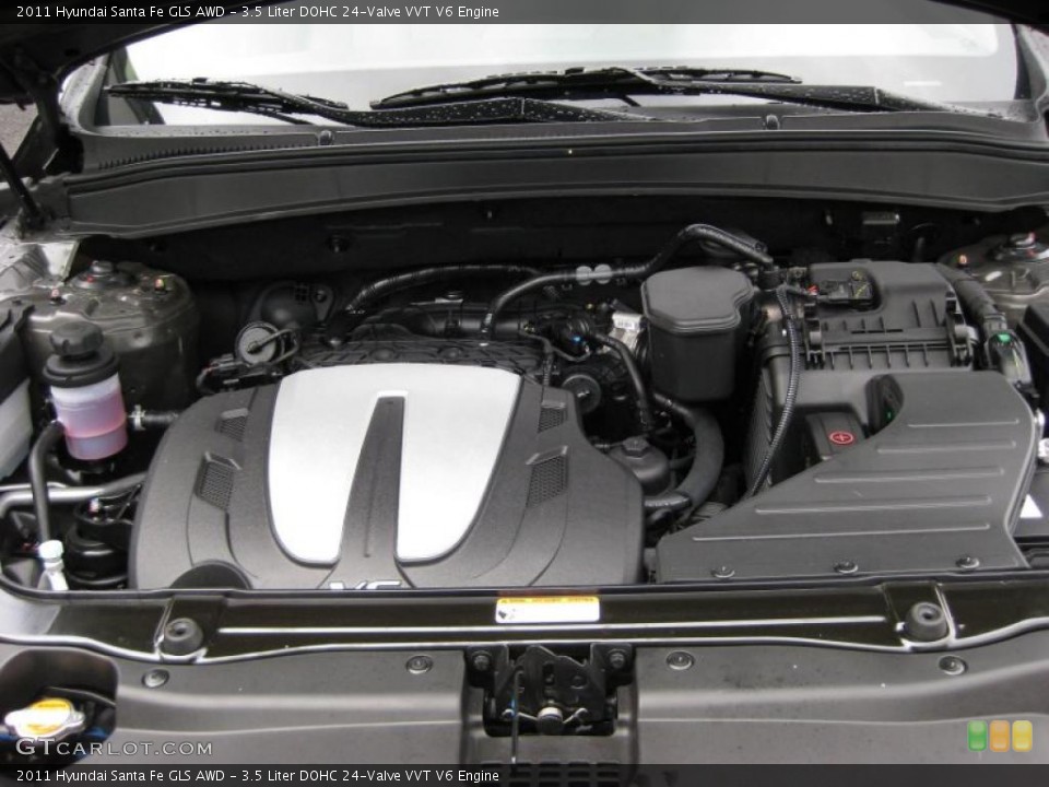 3.5 Liter DOHC 24-Valve VVT V6 Engine for the 2011 Hyundai Santa Fe #42319751