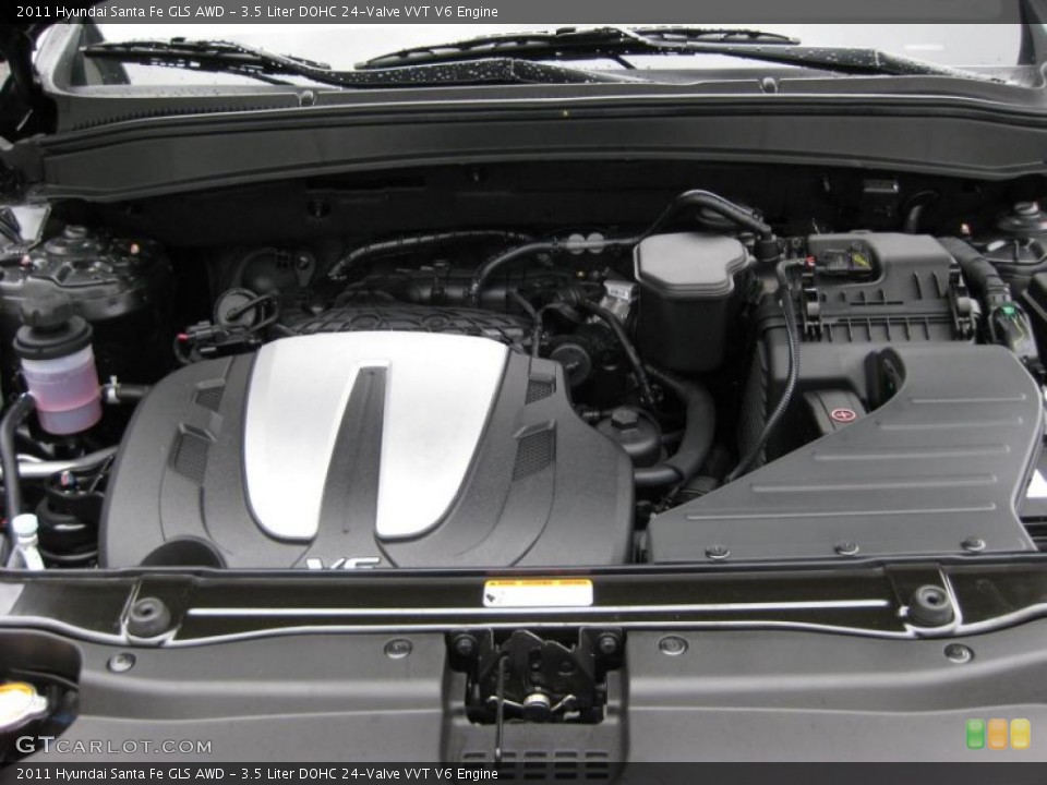 3.5 Liter DOHC 24-Valve VVT V6 Engine for the 2011 Hyundai Santa Fe #42320171