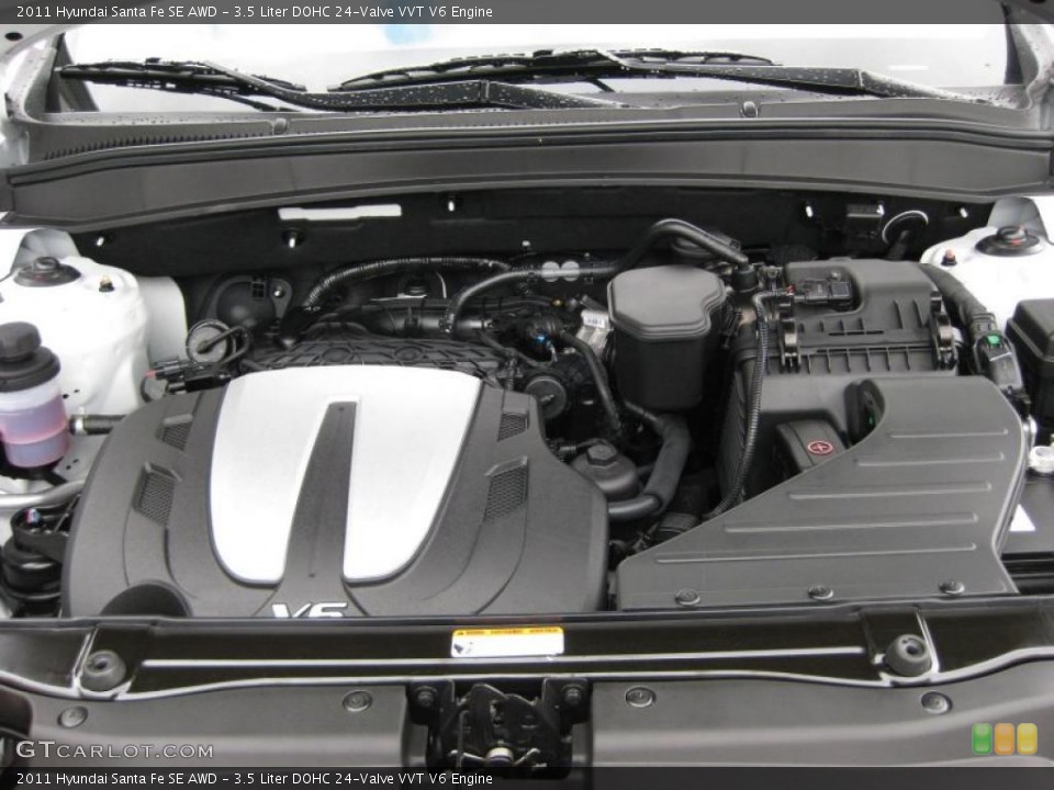 3.5 Liter DOHC 24-Valve VVT V6 Engine for the 2011 Hyundai Santa Fe #42320599