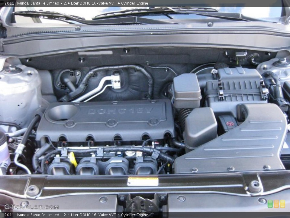 2.4 Liter DOHC 16-Valve VVT 4 Cylinder Engine for the 2011 Hyundai Santa Fe #42324163