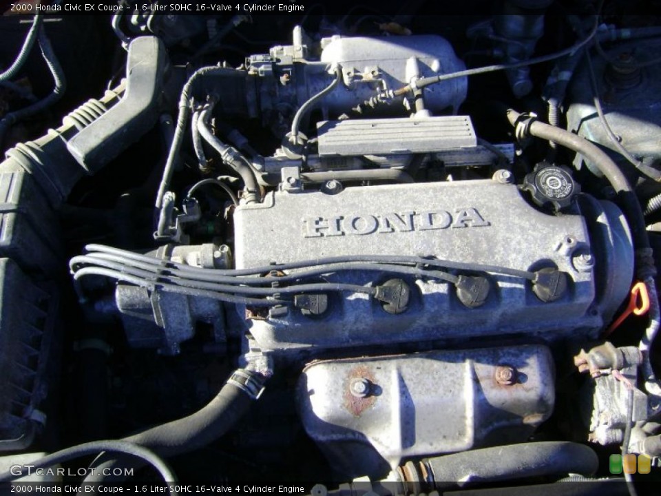 1.6 Liter SOHC 16-Valve 4 Cylinder Engine for the 2000 Honda Civic #42332959