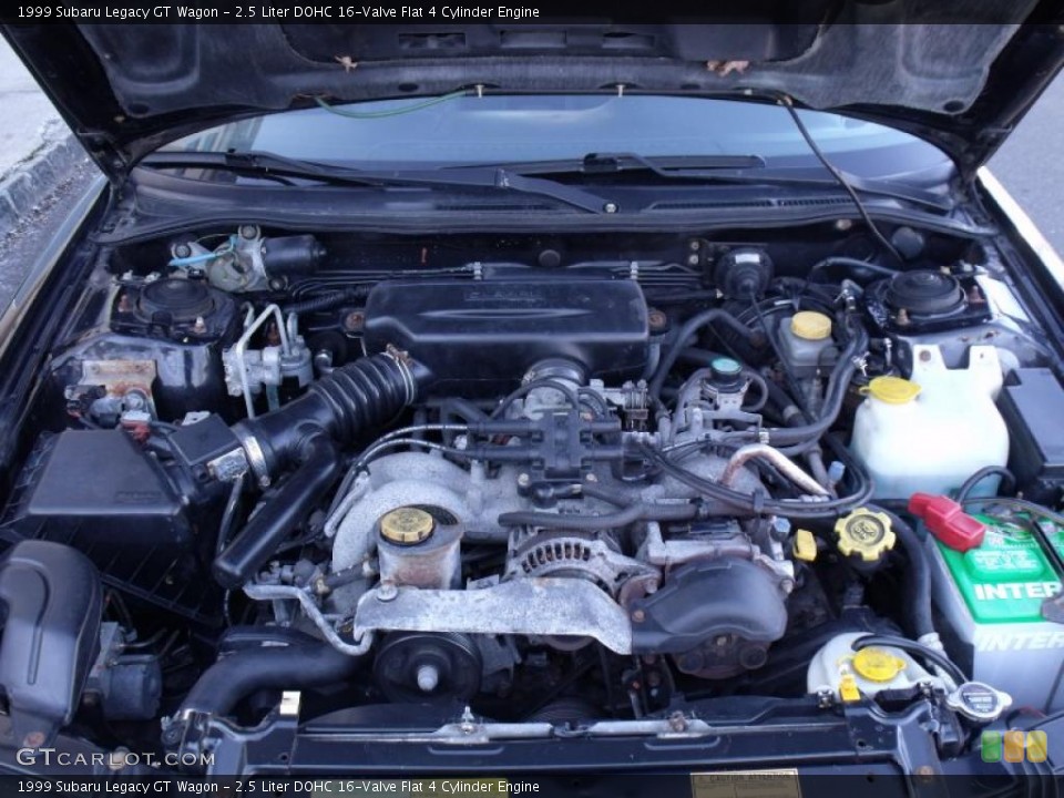 2.5 Liter DOHC 16-Valve Flat 4 Cylinder 1999 Subaru Legacy Engine