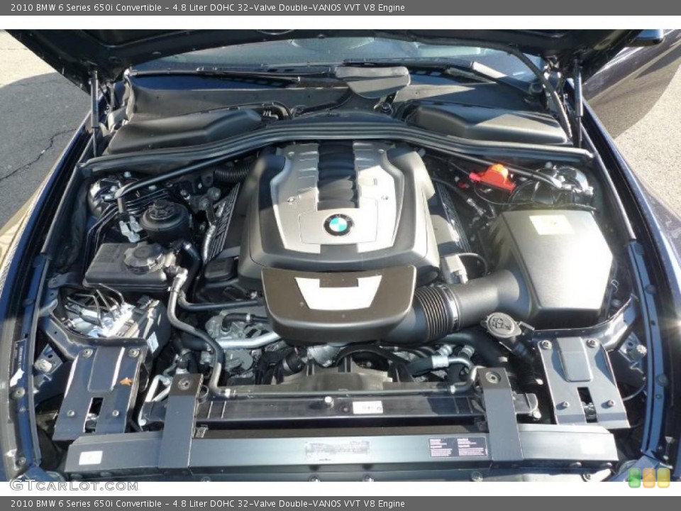 4.8 Liter DOHC 32-Valve Double-VANOS VVT V8 Engine for the 2010 BMW 6 Series #42361313
