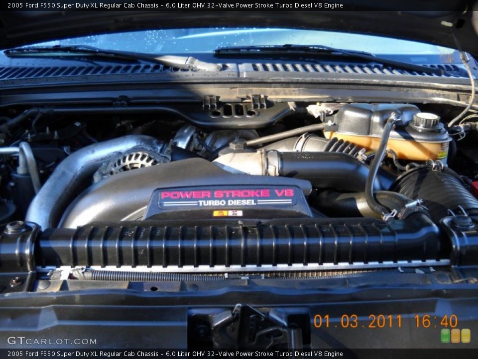 6.0 Liter OHV 32-Valve Power Stroke Turbo Diesel V8 Engine for the 2005 Ford F550 Super Duty #42364710
