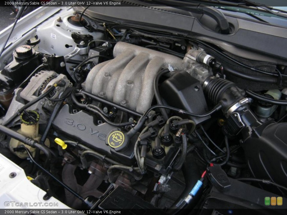 3.0 Liter OHV 12-Valve V6 2000 Mercury Sable Engine