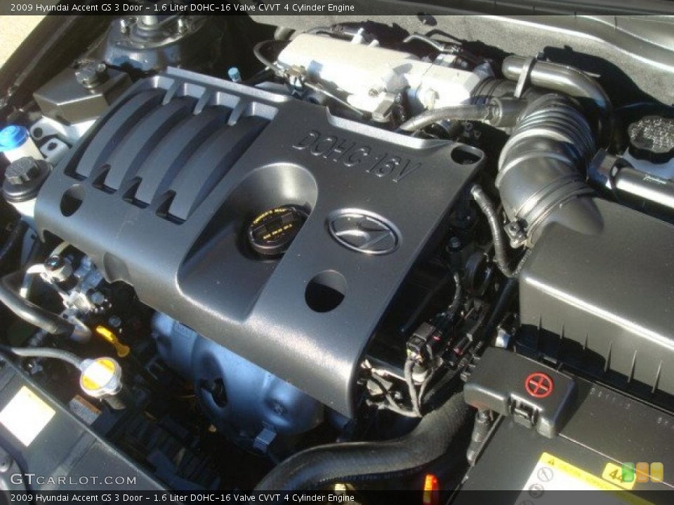 1.6 Liter DOHC-16 Valve CVVT 4 Cylinder Engine for the 2009 Hyundai Accent #42380411