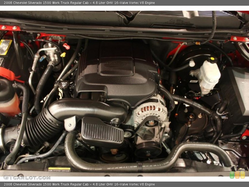 4.8 Liter OHV 16-Valve Vortec V8 Engine for the 2008 Chevrolet Silverado 1500 #42463655