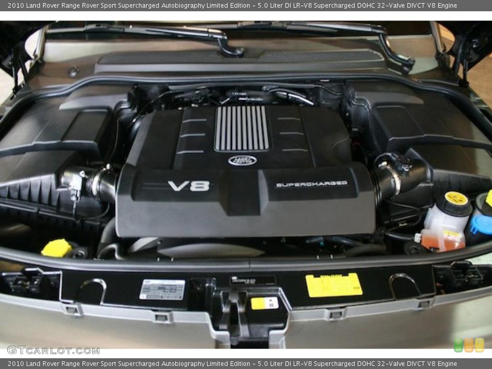 5.0 Liter DI LR-V8 Supercharged DOHC 32-Valve DIVCT V8 Engine for the 2010 Land Rover Range Rover Sport #42476792