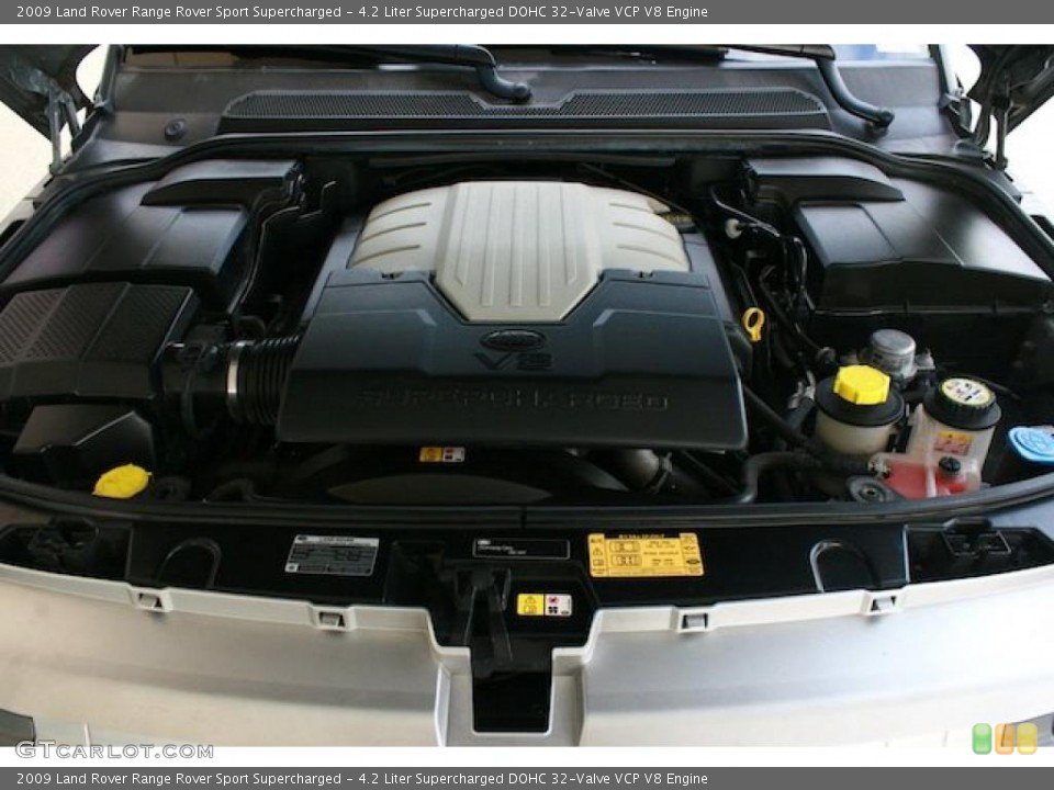 4.2 Liter Supercharged DOHC 32-Valve VCP V8 Engine for the 2009 Land Rover Range Rover Sport #42477676