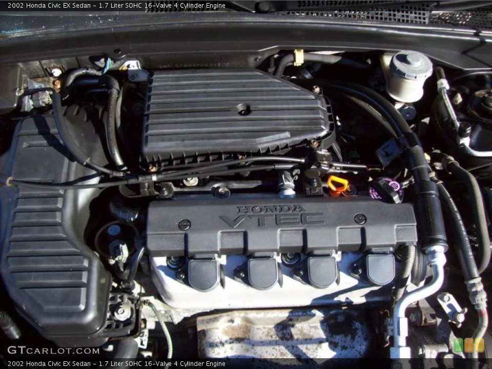 1.7 Liter SOHC 16-Valve 4 Cylinder Engine for the 2002 Honda Civic #42501759