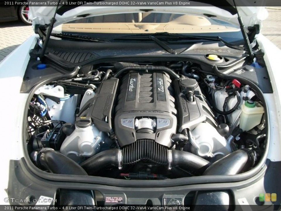 4.8 Liter DFI Twin-Turbocharged DOHC 32-Valve VarioCam Plus V8 Engine for the 2011 Porsche Panamera #42523609
