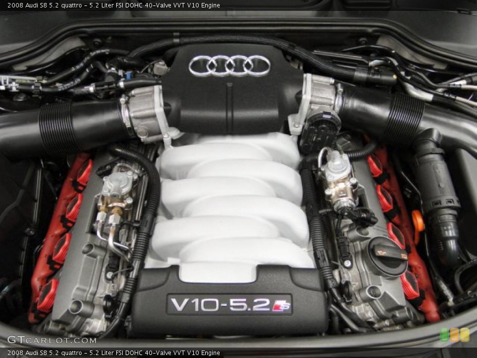 5.2 Liter FSI DOHC 40-Valve VVT V10 Engine for the 2008 Audi S8 #42557973