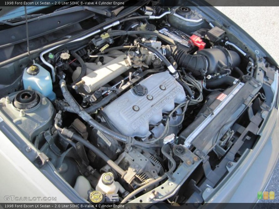 2.0 Liter SOHC 8-Valve 4 Cylinder 1998 Ford Escort Engine