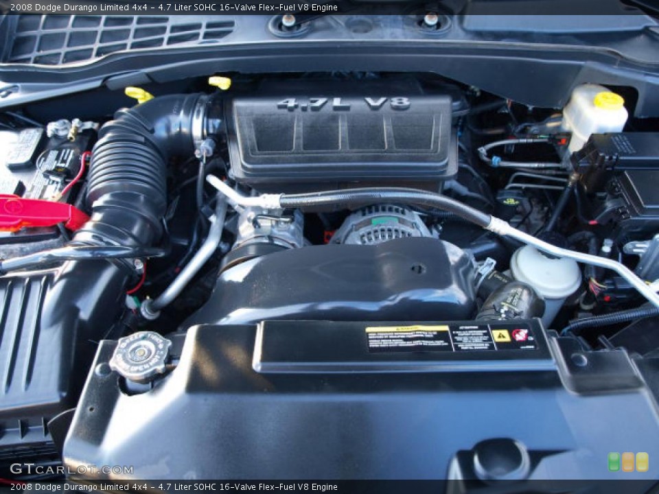4.7 Liter SOHC 16-Valve Flex-Fuel V8 2008 Dodge Durango Engine
