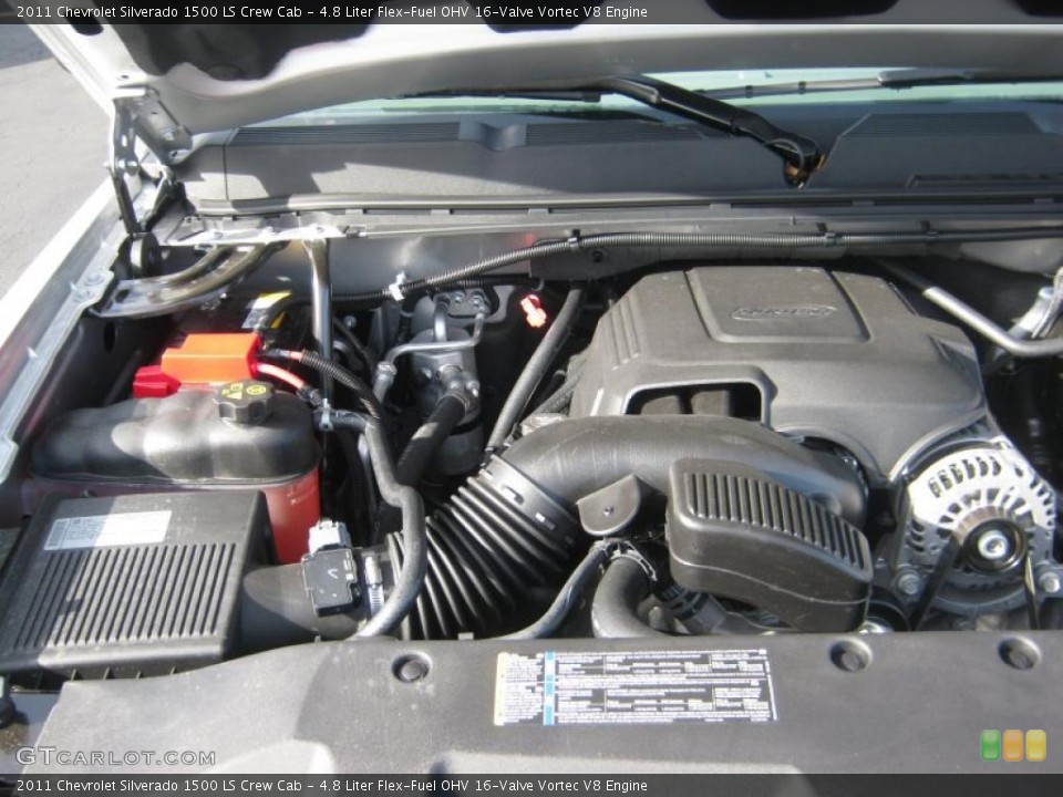 4.8 Liter Flex-Fuel OHV 16-Valve Vortec V8 Engine for the 2011 Chevrolet Silverado 1500 #42640944