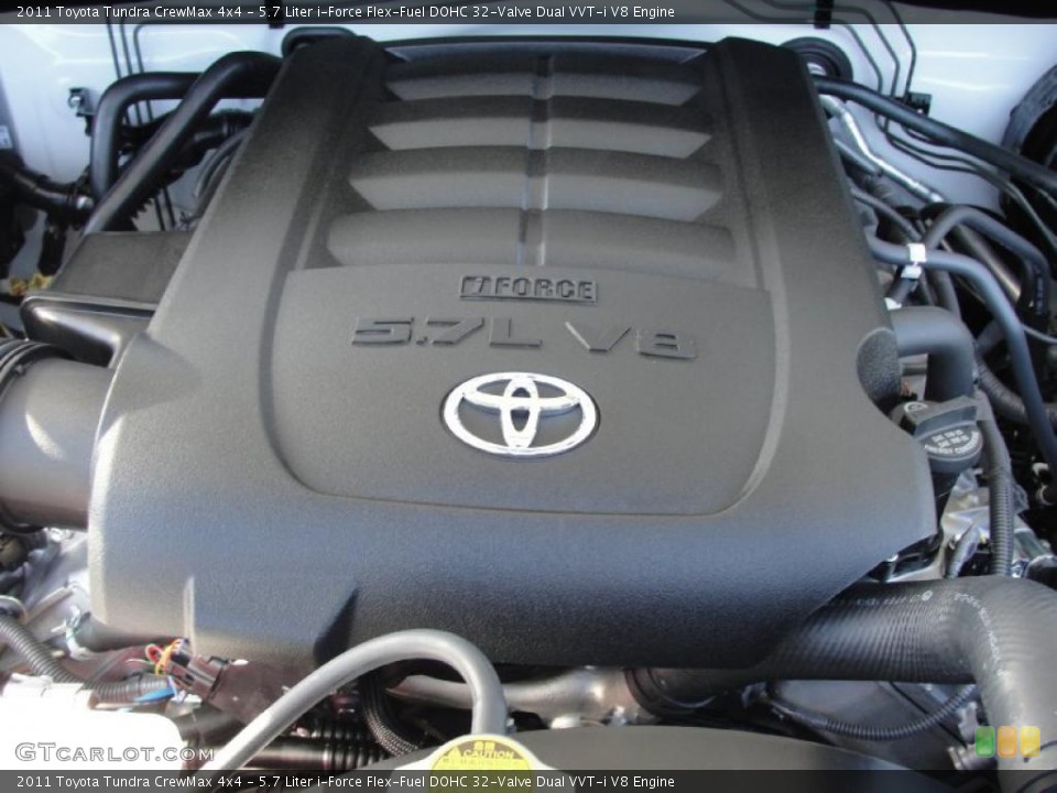 5.7 Liter i-Force Flex-Fuel DOHC 32-Valve Dual VVT-i V8 Engine for the 2011 Toyota Tundra #42662184