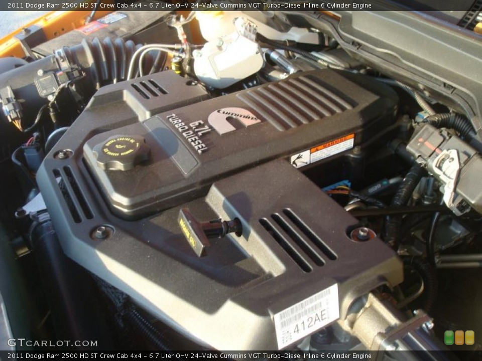 6.7 Liter OHV 24-Valve Cummins VGT Turbo-Diesel Inline 6 Cylinder Engine for the 2011 Dodge Ram 2500 HD #42714268