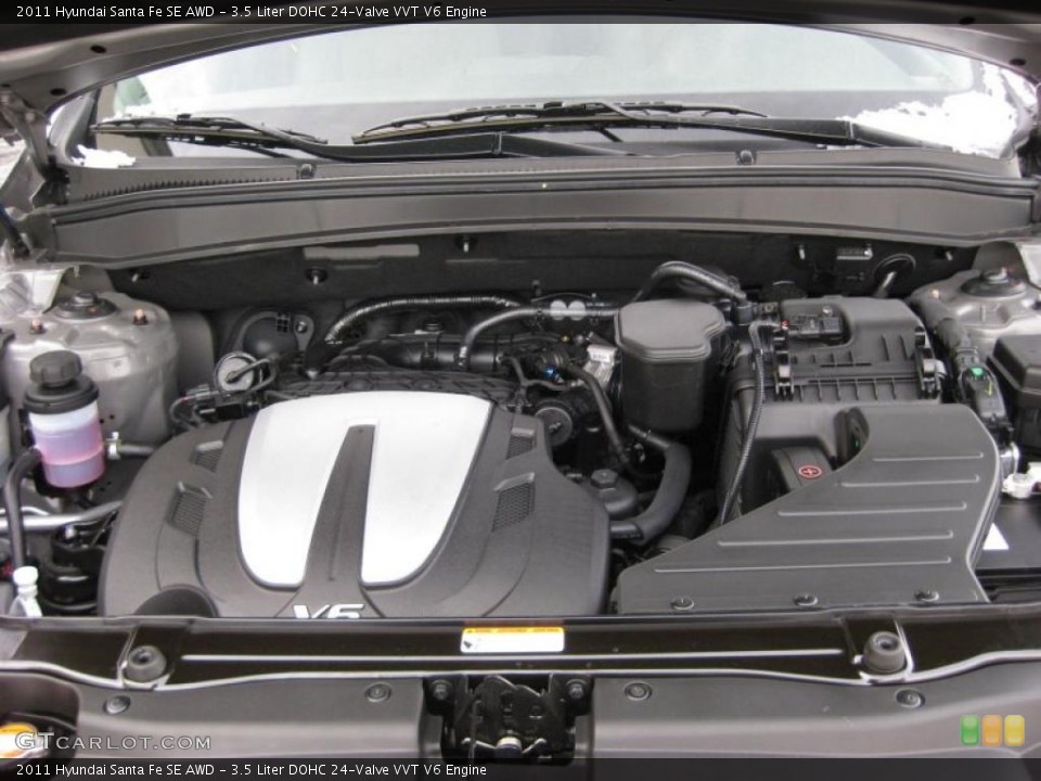 3.5 Liter DOHC 24-Valve VVT V6 Engine for the 2011 Hyundai Santa Fe #42744204