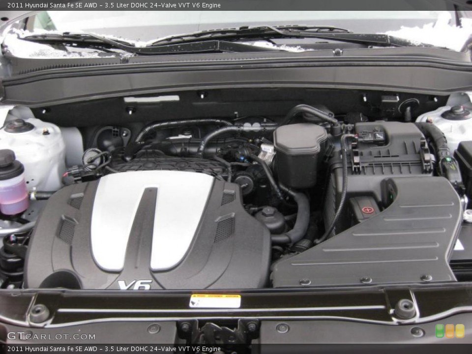 3.5 Liter DOHC 24-Valve VVT V6 Engine for the 2011 Hyundai Santa Fe #42744644