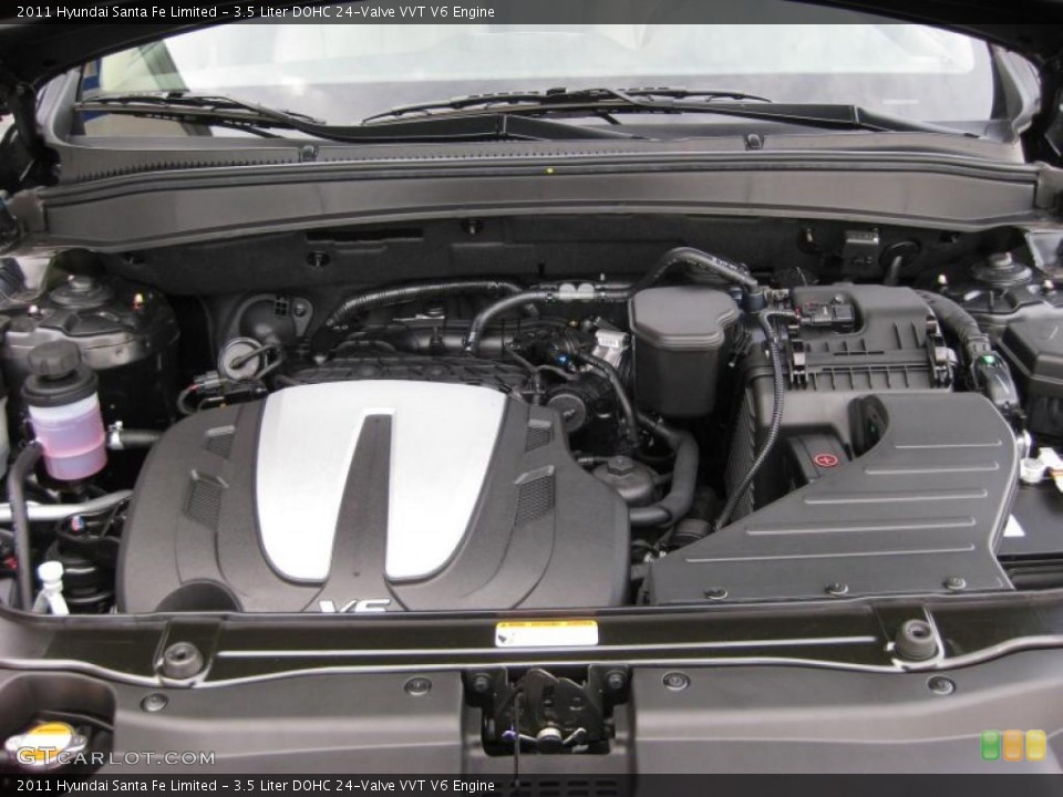 3.5 Liter DOHC 24-Valve VVT V6 Engine for the 2011 Hyundai Santa Fe #42745550