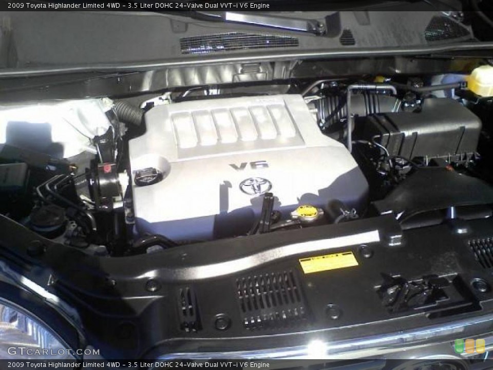 3.5 Liter DOHC 24-Valve Dual VVT-i V6 Engine for the 2009 Toyota Highlander #42746852