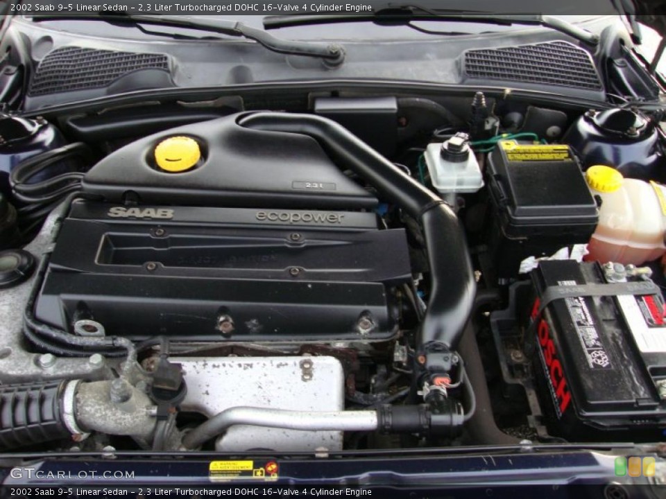 2.3 Liter Turbocharged DOHC 16-Valve 4 Cylinder Engine for the 2002 Saab 9-5 #42774657