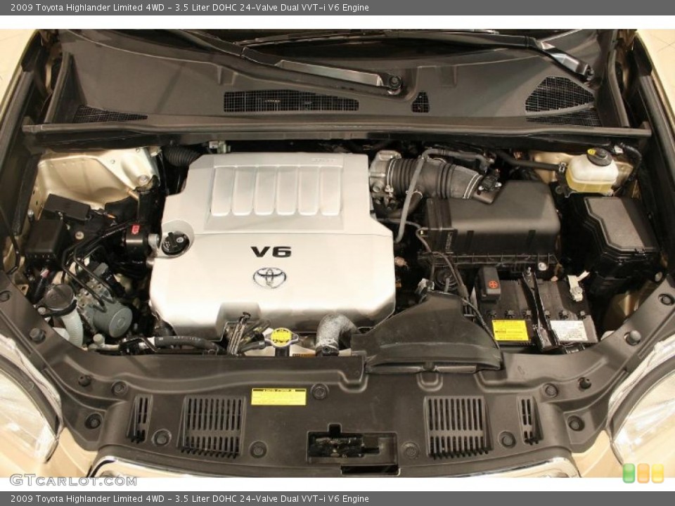 3.5 Liter DOHC 24-Valve Dual VVT-i V6 Engine for the 2009 Toyota Highlander #42813713