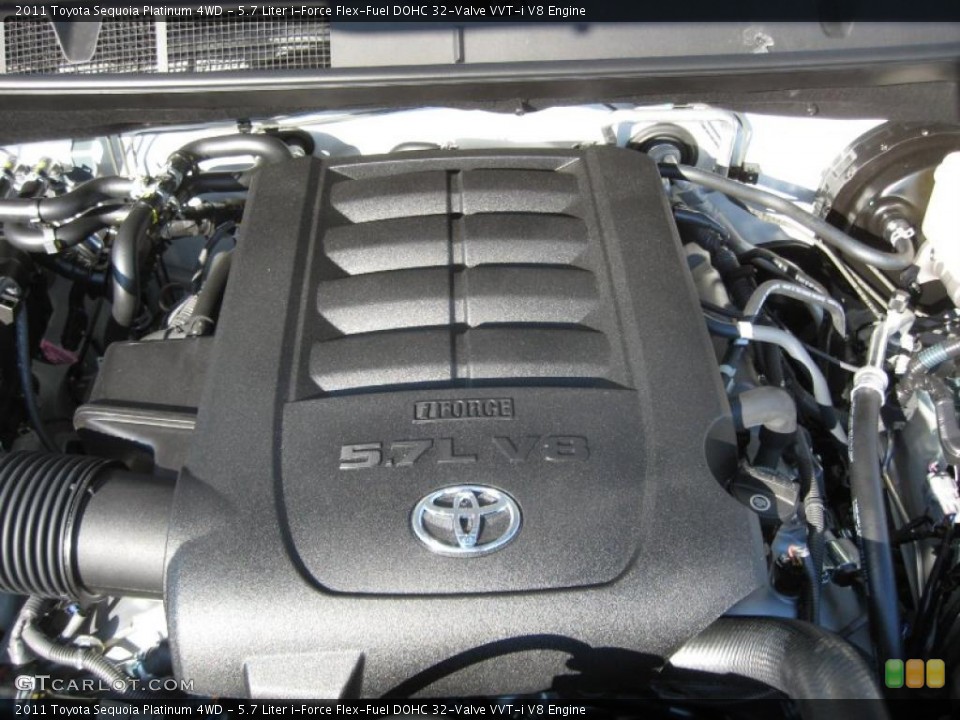 5.7 Liter i-Force Flex-Fuel DOHC 32-Valve VVT-i V8 Engine for the 2011 Toyota Sequoia #42894693