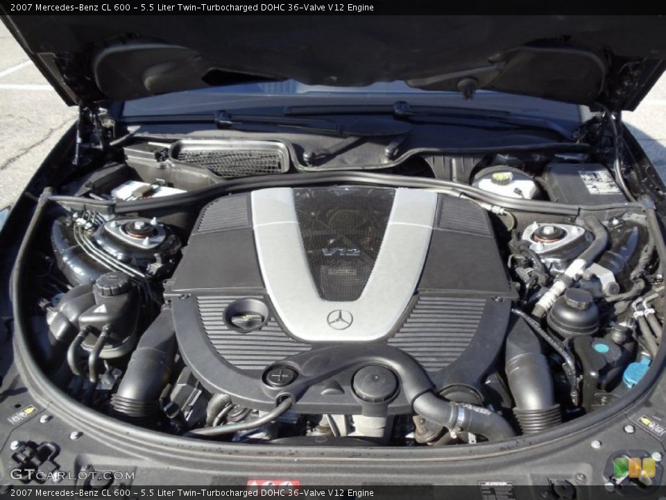 5.5 Liter Twin-Turbocharged DOHC 36-Valve V12 2007 Mercedes-Benz CL Engine