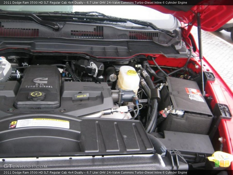 6.7 Liter OHV 24-Valve Cummins Turbo-Diesel Inline 6 Cylinder Engine for the 2011 Dodge Ram 3500 HD #43114049