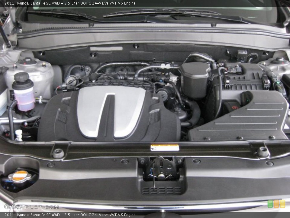 3.5 Liter DOHC 24-Valve VVT V6 Engine for the 2011 Hyundai Santa Fe #43170333