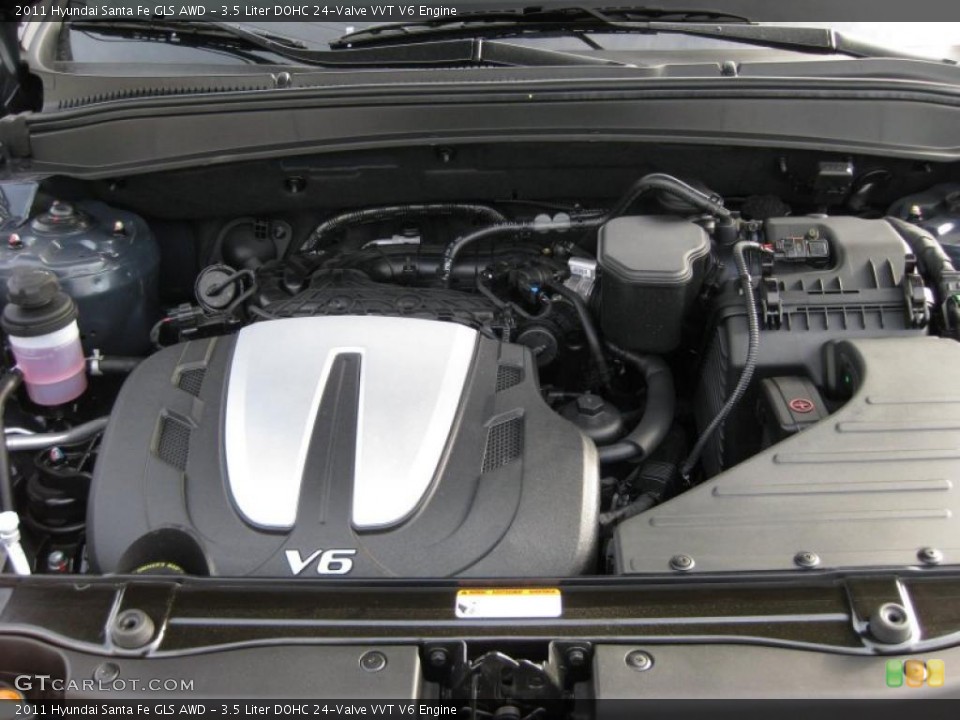 3.5 Liter DOHC 24-Valve VVT V6 Engine for the 2011 Hyundai Santa Fe #43170749