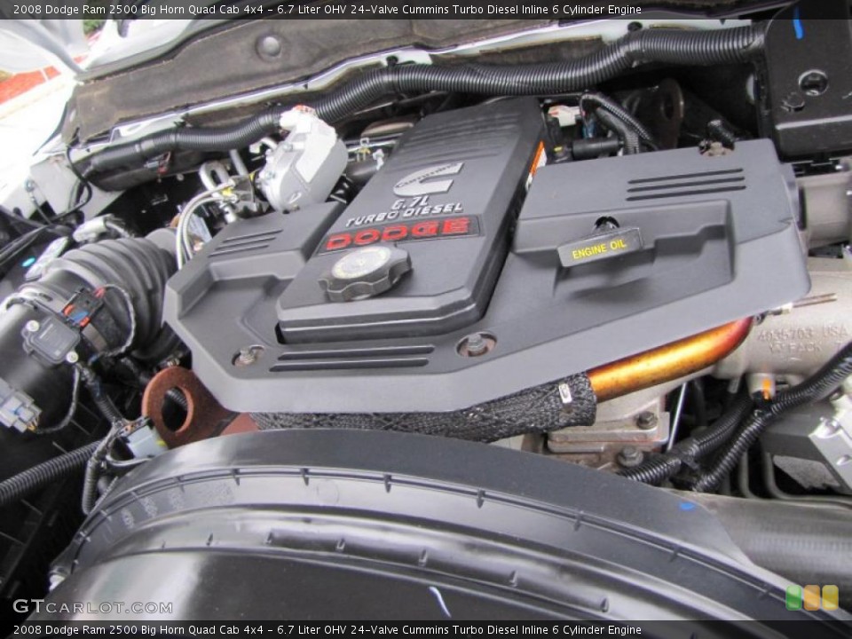 6.7 Liter OHV 24-Valve Cummins Turbo Diesel Inline 6 Cylinder 2008 Dodge Ram 2500 Engine
