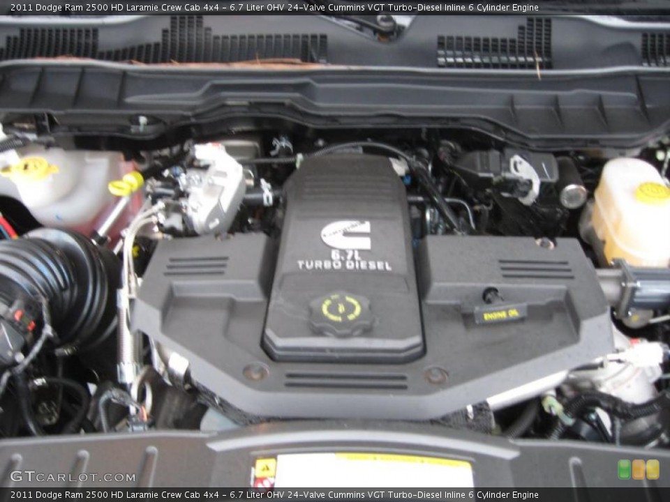 6.7 Liter OHV 24-Valve Cummins VGT Turbo-Diesel Inline 6 Cylinder Engine for the 2011 Dodge Ram 2500 HD #43208658